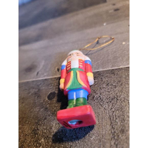 Ceramic nutcracker soldier red blue green ornament xmas - Picture 6 of 6